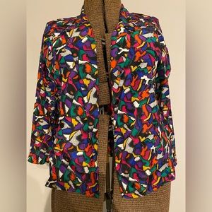 Authentic vintage 80s colorful pattern jacket